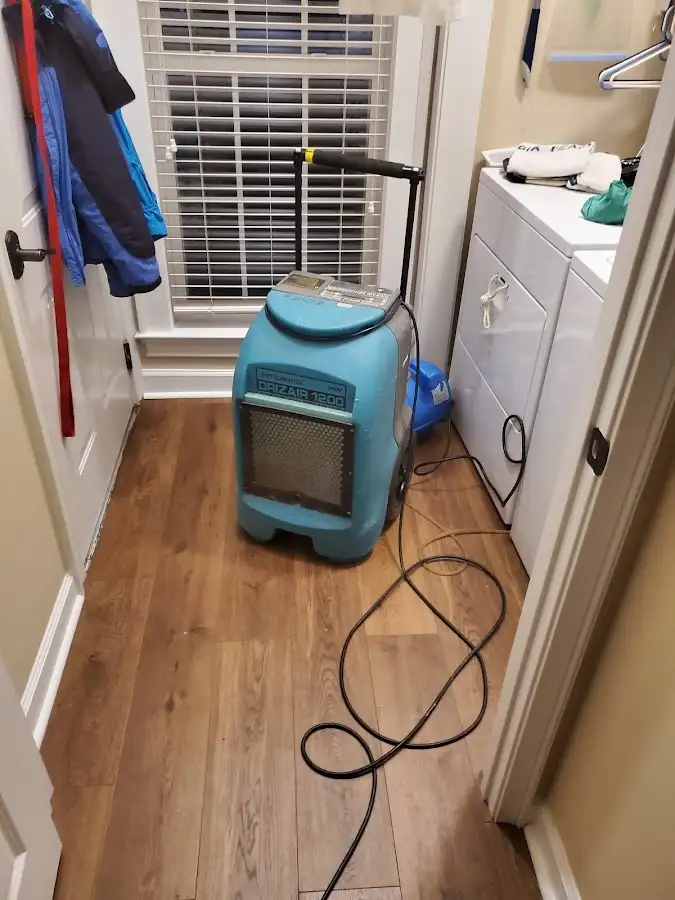 Commercial dehumidifier deployed for Flood Damage Cleanup in Stanwood
